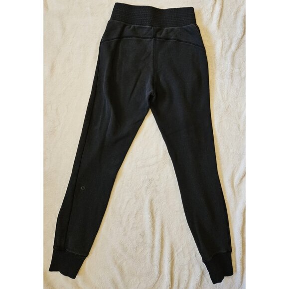Lululemon Womens thick sweatpants joggers Black Double Pocket Size 2 Read* - Picture 7 of 13